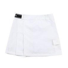 볼빅 어패럴 여성 골프 부분플리츠 아웃포켓 A라인 큐롯 VLCUO302 OW