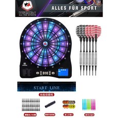 다트 비트 홈다트 대형 닷트 머신 실내 행사용 과녁판, 01. 컬러 WM 본체+트레이닝 다트 6개, 1개