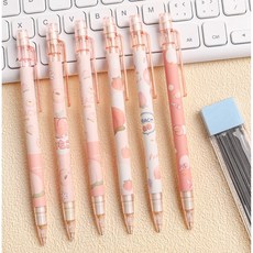 핑크 피치 샤프 0.5mm 노크식샤프 팬시 연필 학교선물 신학기용품 귀여운 팬시