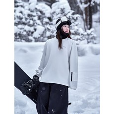 AWKA 스키복 내피 미들레이어 남녀공용 플리스 집업 방한 이너 상의