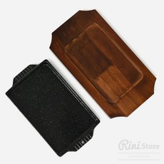 PMK 손장어 법랑팬 목판세트 소 주물사각구이팬