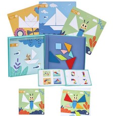 공간지능 두뇌발달 칠교놀이 자석퍼즐탱그램 평가인증교구 홈스쿨링 성취감 추천, 1개, 1인용