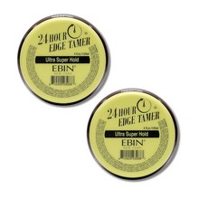 EBIN NEW YORK 24시간 엣지 테이머 2개 - 울트라 슈퍼 홀드 113.4g(4온스) 번들 매끄러운 스타일링 수분 공급 및 마감을 위한 오래 지속되는 컨트롤 젤 선물, 120ml