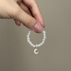 팝마트 4세대 미니 라부부 내마음속 비밀번호 시리즈 알파벳 펄 목걸이 26 글자 진주 인형 액세서리, 4세대 미니 라부 천에 적합합니다, C 레터 펄 목걸이