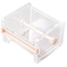 可疊加透明膠帶收納盒 桌上型膠台 手帳紙膠帶切割器 辦公室文具, 1個, 10個