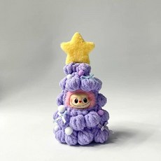 인형 옷 크리스마스 머리장식 안정성 봉제 완구 장식 소품, 13.미니트리보라색모델4.0하트