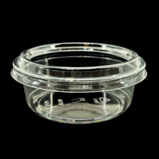 정담 낮은 원형 보틀케이크 용기 240ml PET, 50개, 투명