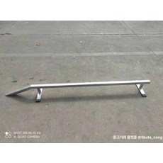 스케이트보드 레일 난간대 점프 연습봉 원형봉 스케이트 롱보드 트릭 연습, 2m 조절 가능 사각 단일 접지, 1개, 2m 높이조절 사각 봉 단일 접지