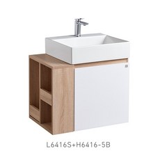 OVO衛浴 L6416S H6416-5B 檯面式盆櫃組 (不含龍頭), 5B-開放式收納空間在左側
