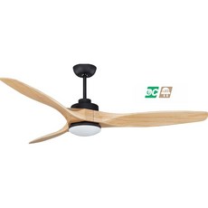 穩帝士DC吊扇 北歐實木吊扇燈 DC直流遙控吊扇 60吋/52吋/42吋/34吋, 原木黑,34吋16w
