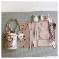DIY手工水桶包材料包, 1個, 粉色梅花材料包