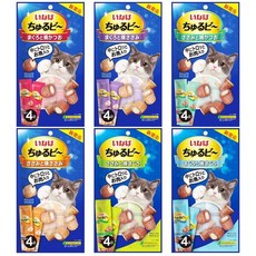 이나바 챠오 츄르비 4종 콤보세트, 40g, 1개, 참치+구운가다랑어 4개