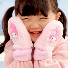 산리오 정품 KOREA 라이센스 뽀글뽀글 따스한 유아 장갑 아기 유모차 핸드머프