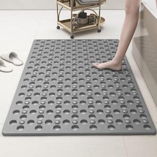 미끄럼 방지 욕조 매트 68.6 x 35.6cm(27 14인치) 부드러운 욕실 샤워 매트 흡착 컵 포함 세탁 가능한 쉬운 세척
