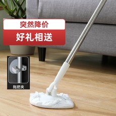 居家衛生間除塵 免洗, 1個, 洗臉巾拖把【97%洗臉巾通用】+拖夾,可伸縮家用拖把