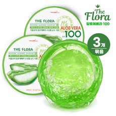 더플로라 알로에베라 수딩젤 순도100 보습 진정 수분크림, 300ml, 3개