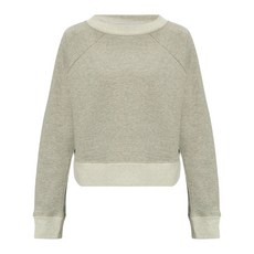 빅토리아베컴 로고 자수 보트 넥 스웨트셔츠