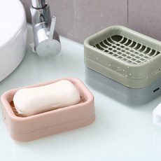 물빠짐 비누 케이스 욕실 트레이 홀더 보관, 1개, 그린