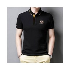 Zycx翻領polo衫男休閒有領上衣polo短袖男士POLO衫商務polo衫工作衫夏季透氣polo衫涼感衣男裝