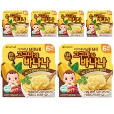 [아이배냇] 떠먹는 군고구마 군바나나 사과 푸른 4종 90g x 6개 이유식, I098떠먹는 군바나나 1개