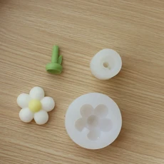 작은 꽃 실리콘 몰드 DIY 양초 퐁당 케이크 초콜릿 장식 등급, 01 L 7cm