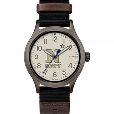 Timex Tribute 남성용 Collegiate Pride 40mm 시계 - 미국 해군 사관학교 미드쉽맨 블랙 패스트랩 스트랩 포함 미 해군사관학교 미드쉽맨 모던.