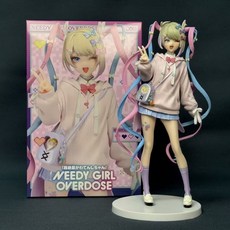 抱漫閣 日版主播超天醬女孩模型 重度依賴超絕可愛天使動漫手辦 擺件禮物, 1個, 超天醬女孩