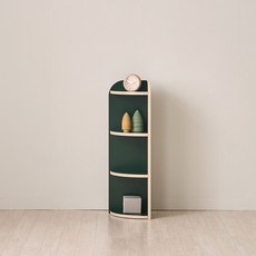 리트리 키즈 3단 엔딩 교구장 반원 책장 아기 유아 어린이, 딥그린