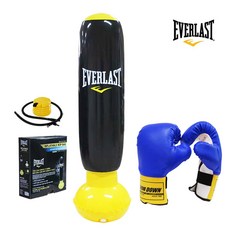 에버라스트 에버라스트 아동 펀치백 세트 ( 펀칭백 + 권투글러브 ), (블루) 중, 1세트, 인플레이터블 밥백 + 쇼다운권투글러브