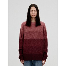 비바스튜디오 모헤어 그라데이션 니트 - BURGUNDY