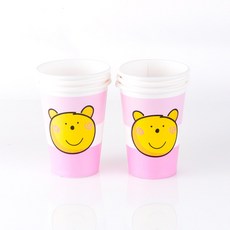 곰팅이종이컵(핑크)6개입, 단품