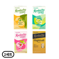 티젠 콤부차 맛보기 패키지, 2세트, 매실10 + 청귤10 + 스트로베리10 + 하이볼10