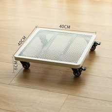 화분 받침대 다육이 받침 물받이 대형 원형 베란다용, 웜화이트 40 x 40cm