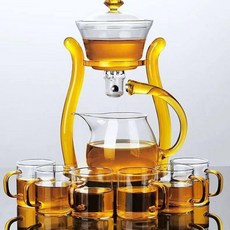 유리 차 세트 사무실용 티세트 마그네틱 흡입식 자동