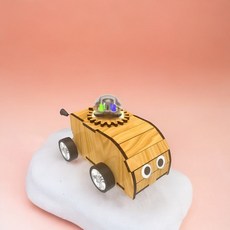 스프링 탄성 패트롤카 만들기 DIY 동력전달 과학실험 탄성에너지 기어회전 스피드 레이싱카