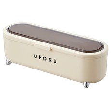 유포유 엠토이 방진 뚜껑 수저통, 1개, 크림 화이트