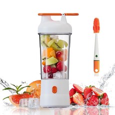 휴대용 블렌더 스무디 및 쉐이크용 708.7g(25온스) 개인용 6개의 블레이드 USB C 충전식 미니 개인 사이즈 가정/사무실/여행/체육관용 과일 주스 믹서(블랙) 그외 각종, 화이트