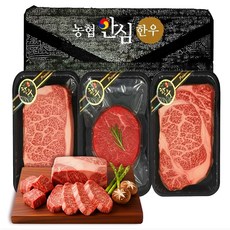 [백화점직납] 농협 한우 선물 세트 구이용 소고기 안심한우 1등급, 1박스