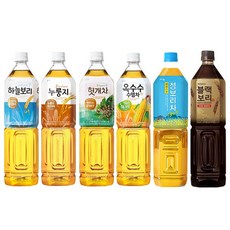 [마시자몰] 웅진 차음료 종합 1.5L 6종 하늘보리 + 누룽지 + 헛개차 + 옥수수 + 블랙보리 + 청보리차