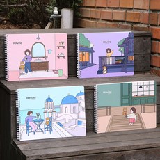 Pinkfoot 보리 드로잉노트 4종 랜덤발송1개, 1개