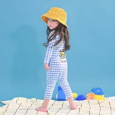 GOING KIDS 孩童格紋防曬泳衣