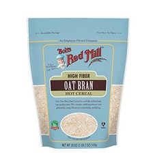 밥스 레드 밀 오트 브랜 510 그램 (1개 팩) - 비GMO 비건 코셔 Bob's Red Mill Oat Bran 18oz (Pack of 1) - Non GMO Veg, 1개, 510g