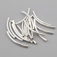 비즈톡 [SVP-92-02]실버파이프 실버925 민자파이프 2x30mm (내경1.4mm)