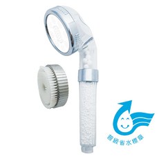 水摩爾 除氯蓮蓬頭，具備強力增壓與按摩刷毛功能，內含日本亞硫酸鈣濾芯, 1個