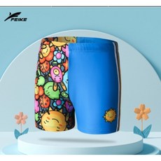 FEIKE飛客 兒童拼接撞色泳褲 防曬速乾 柔軟彈力 多款圖案