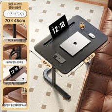 침대책상 서랍데스크 벙커 슈퍼 선반 공장책상 베드 미니 높낮이조절 북쿠션 재택근무 블랙프레임 하부 책상겸, 대형 슬롯 오크 블랙 70x45