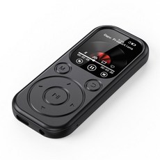 휴대용 MP3 뮤직 플레이어 블루투스 호환 5.4 고속 충전 타입 C 포트 FM 녹화, 검은색