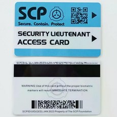 SCP scp 재단 키 만능 카드 1 2 3 4 5 등급, SECURITY LIEUTENANT