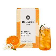 OSULLOC 피치 홍차 열대 망고 복숭아 맛 아이스 티백 과일 티 블렌드 제주도 프리미엄 20개 161999, 탠저린 블라썸 티, 36g