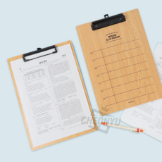 A4 우드 심플 클립 보드 바인더